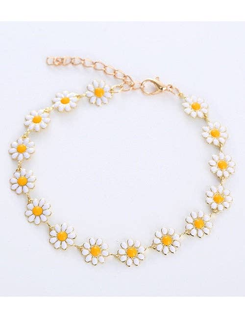 Oil Drop Daisy Flower Necklace