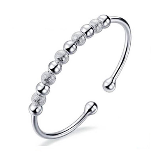 Sterling Silver Plated Beans Cuff Bang Bracelet